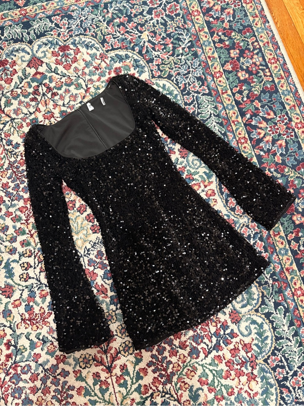 Princess Polly Vinelle Black Sequin Mini Dress